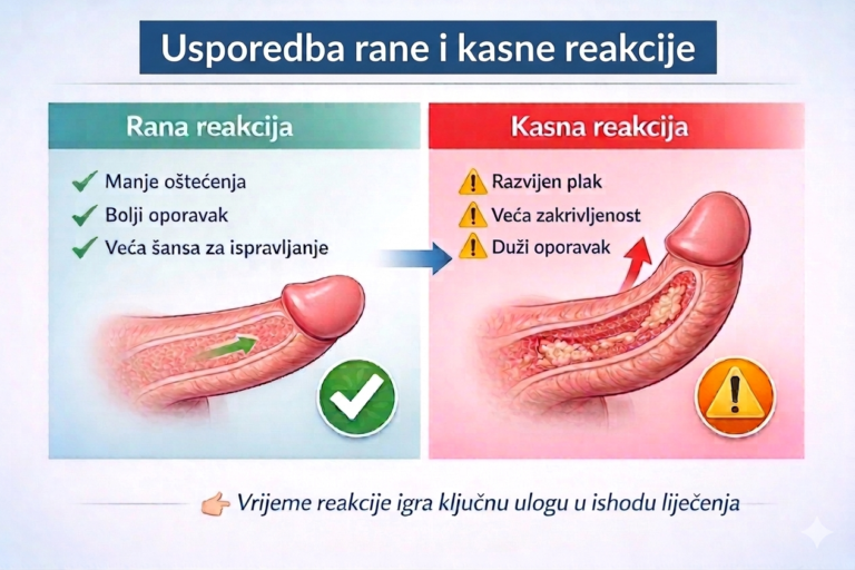 razlika između rane i kasne terapije peyronijeve bolesti